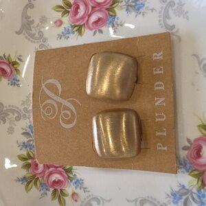 Plunder Metallic Gold Earrings